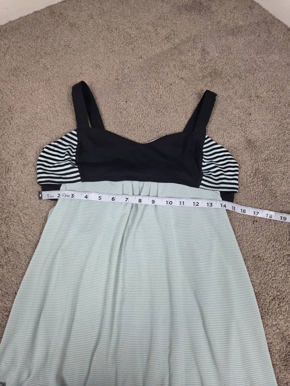 lululemon athletica Black & Mint Striped Tank